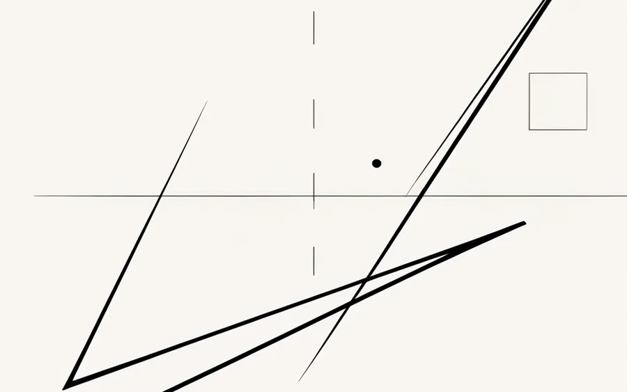 Technical design lines representing the AI system build and integration stage
